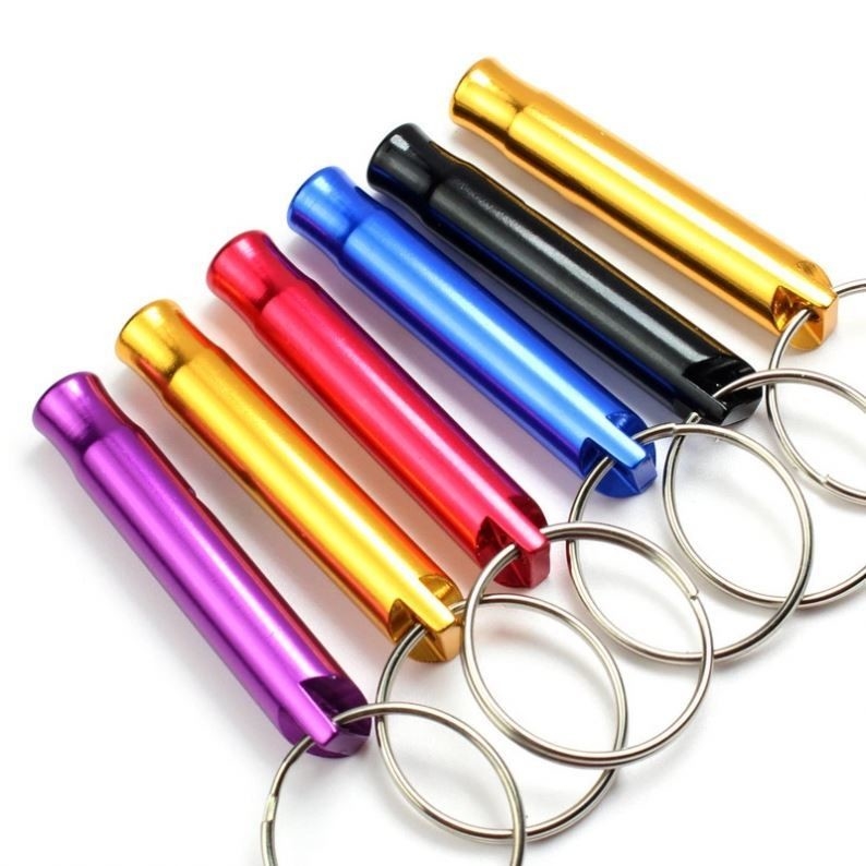 Treinamento de animais de estimação e autodefesa Alerta de emergência de metal personalizado laranja para segurança de sobrevivência