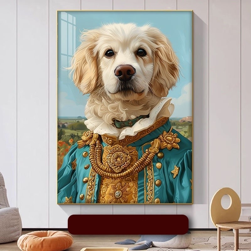Quadro personalizado de liga de alumínio para retrato de animais de estimação pintura decorativa OEM ODM aceito