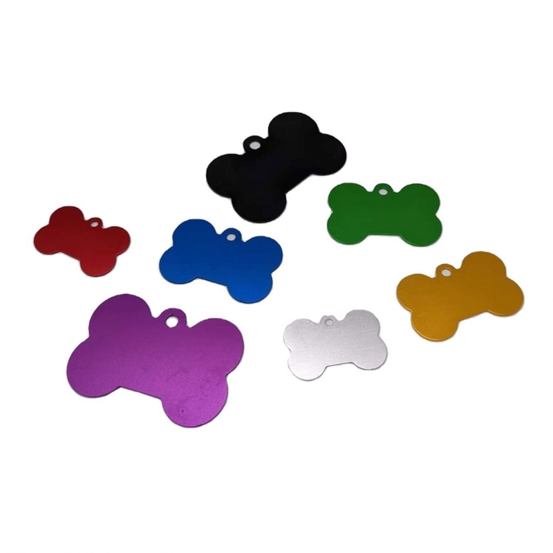Multi Color Dogs Tag Gravating Dog Tags em liga de alumínio com design personalizado