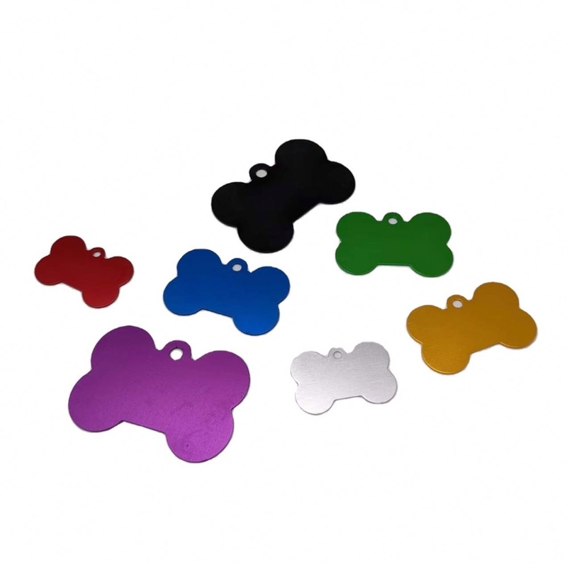 NO Custom Your Logo Bone Multi Color Alumínio DOG Nome Tag Dog Tags aço inoxidável