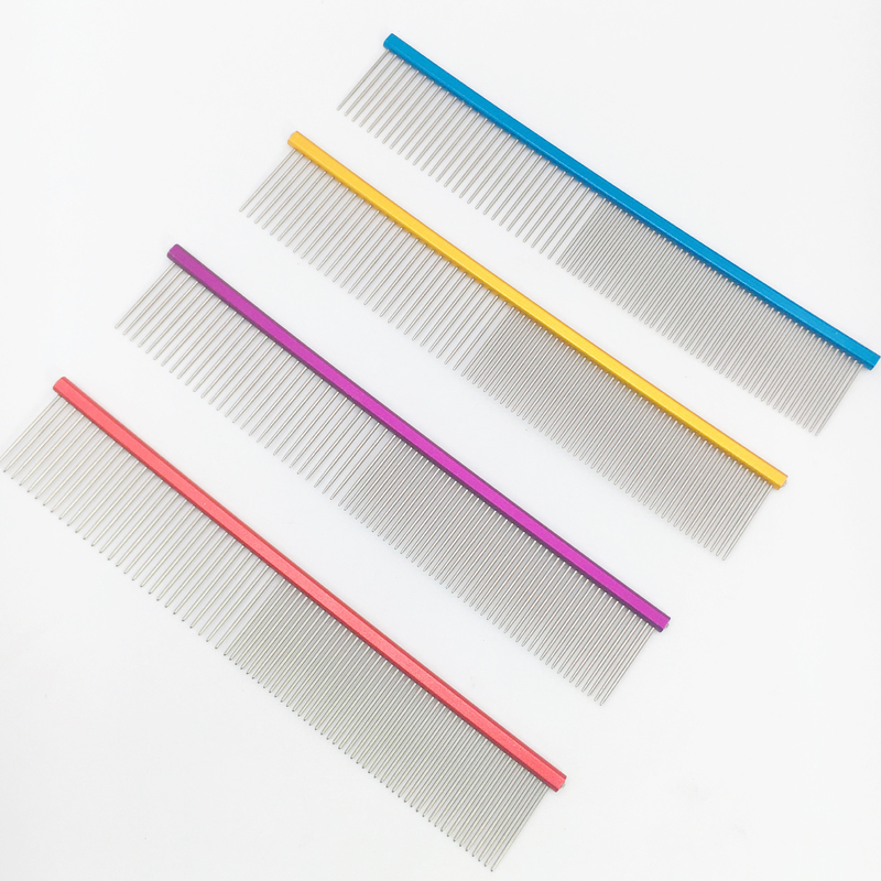 Acero inoxidável penteado de cabelo de cachorro com agulha fina 19cmx3,2cm Tamanho para as necessidades de cuidados