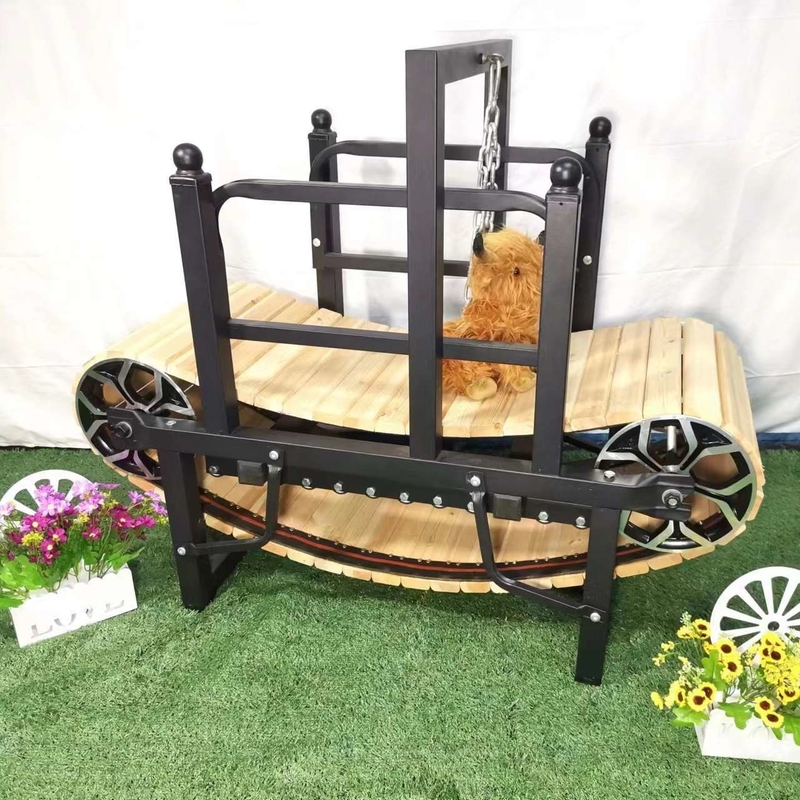 Máquina de treino personalizada de tamanho pequeno feita de papel de madeira e aço para esteira de cães sem motor